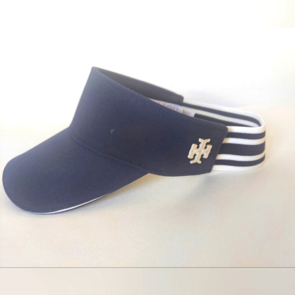 Tori Burch visor and recycle bag